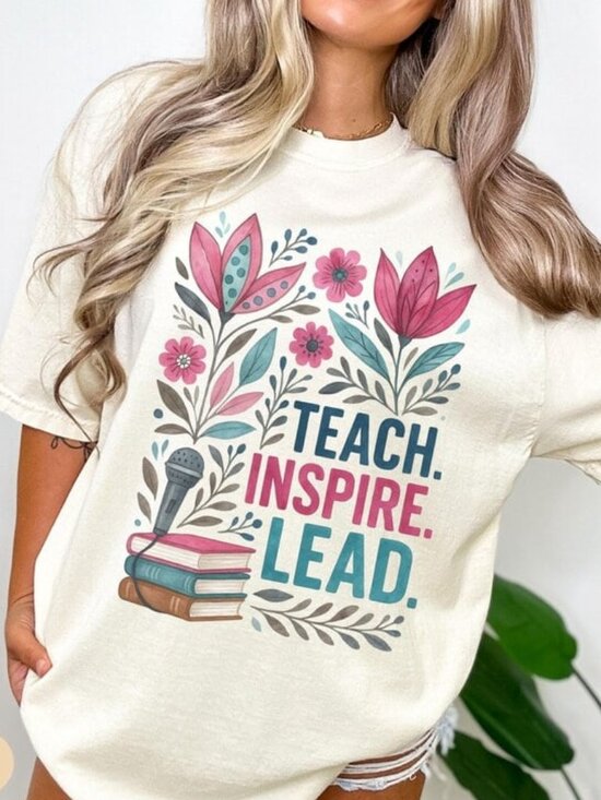 Tops - Flower Teacher Shirt, Teacher Life Tee, Floral Teacher Gift